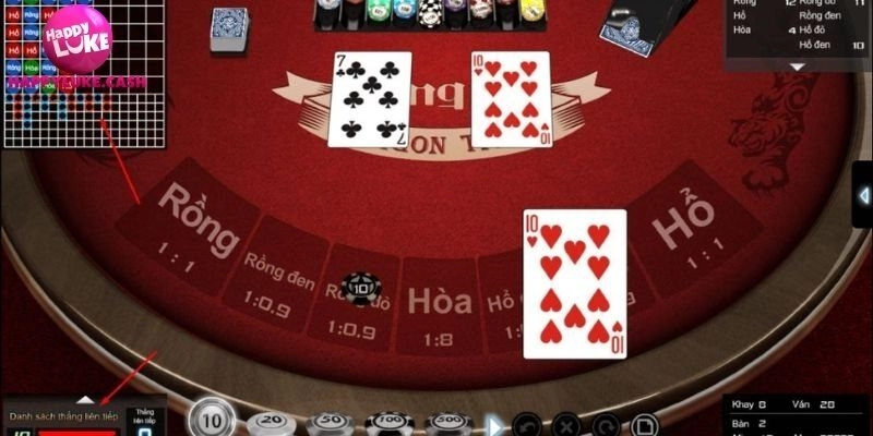 Cách chơi rồng hổ khi chọn game